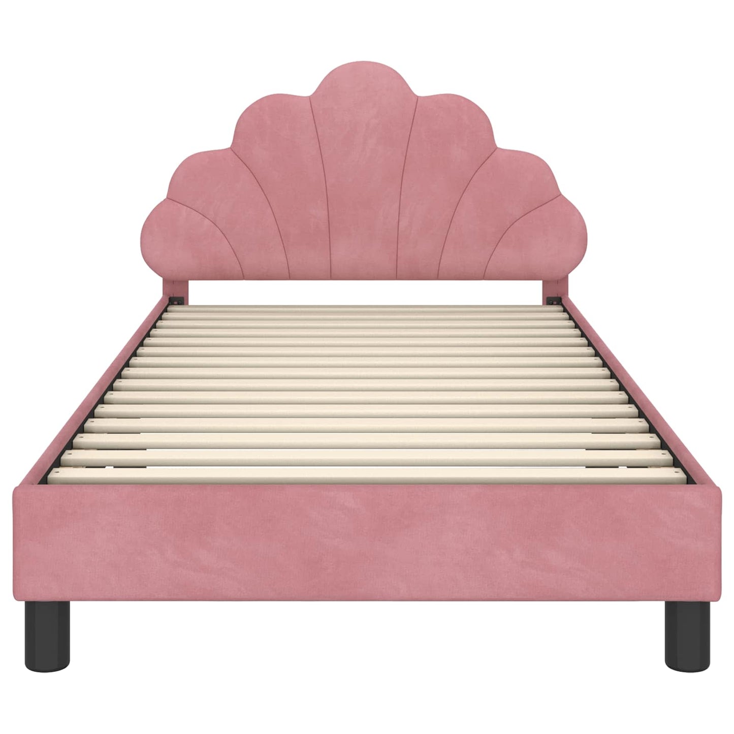 Bedframe voor kinderen met hoofdbord Roze 80 x 200 cm Fluweel