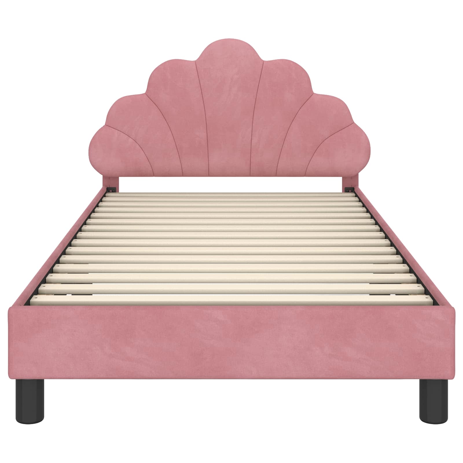 Bedframe voor kinderen met hoofdbord Roze 80 x 200 cm Fluweel