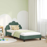 Kinderbedframe 80x200 cm zeegroen met hoofdbord