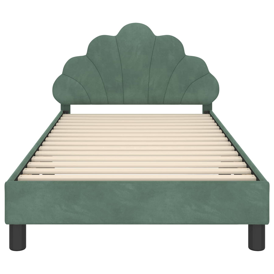 Bedframe voor kinderen met hoofdbord Zeegroen 80 x 200 cm