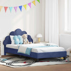Kinderbedframe 80x200 cm politieblauw