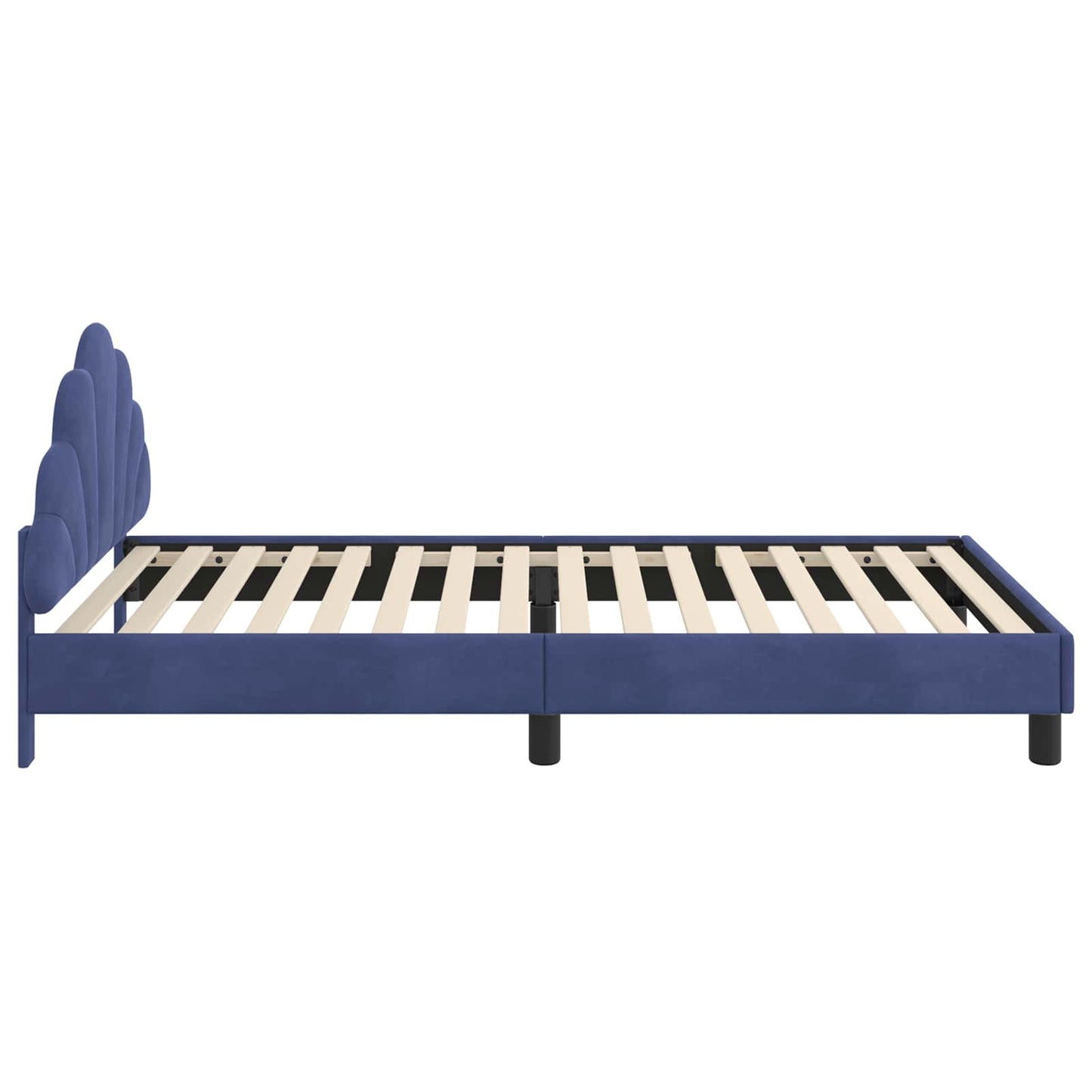 Bedframe voor kinderen met hoofdbord Politieblauw 80 x 200 cm