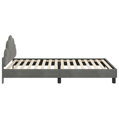 Bedframe voor kinderen met hoofdbord Donkergrijs 90 x 190 cm