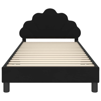 Bedframe voor kinderen met hoofdbord Zwart 90 x 190 cm Fluweel