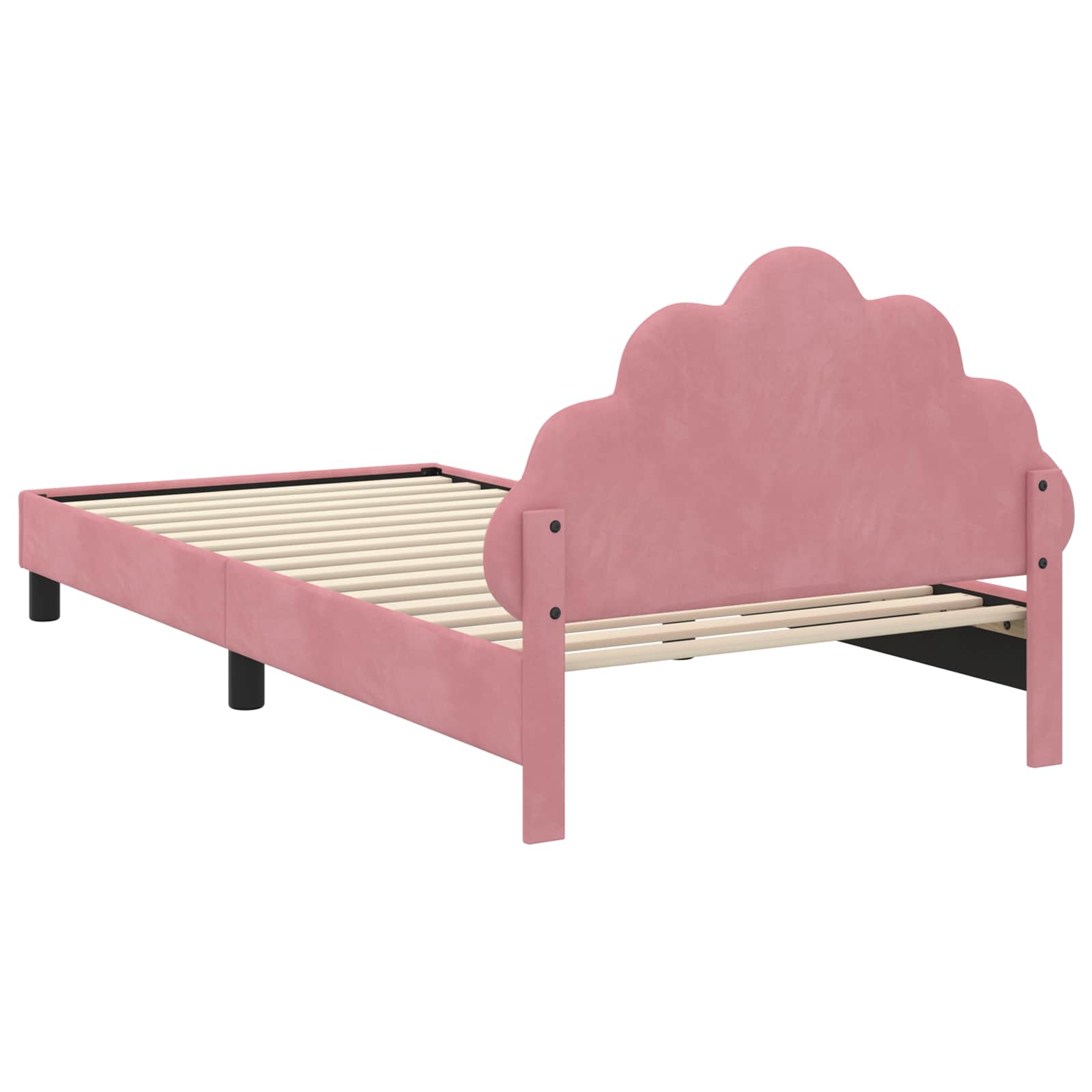 Bedframe voor kinderen met hoofdbord Roze 90 x 190 cm Fluweel