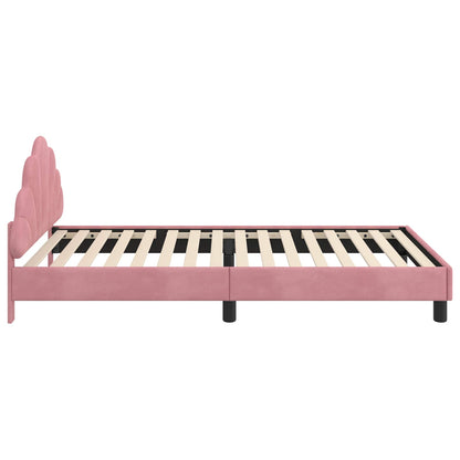 Bedframe voor kinderen met hoofdbord Roze 90 x 190 cm Fluweel