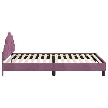 Bedframe voor kinderen met hoofdbord Paars 90 x 190 cm Fluweel