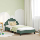 Kids Bed Frame with Headboard Sea Green 90 x 190 cm
