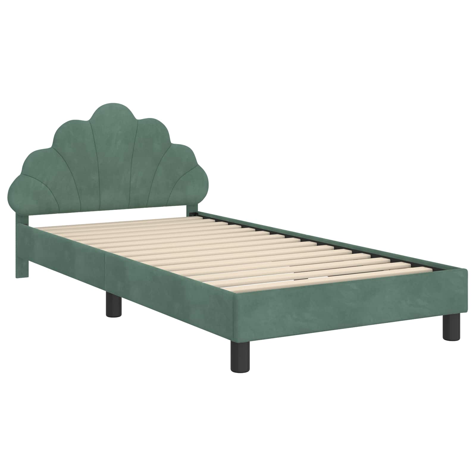 Bedframe voor kinderen met hoofdbord Zeegroen 90 x 190 cm