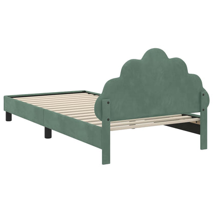 Bedframe voor kinderen met hoofdbord Zeegroen 90 x 190 cm