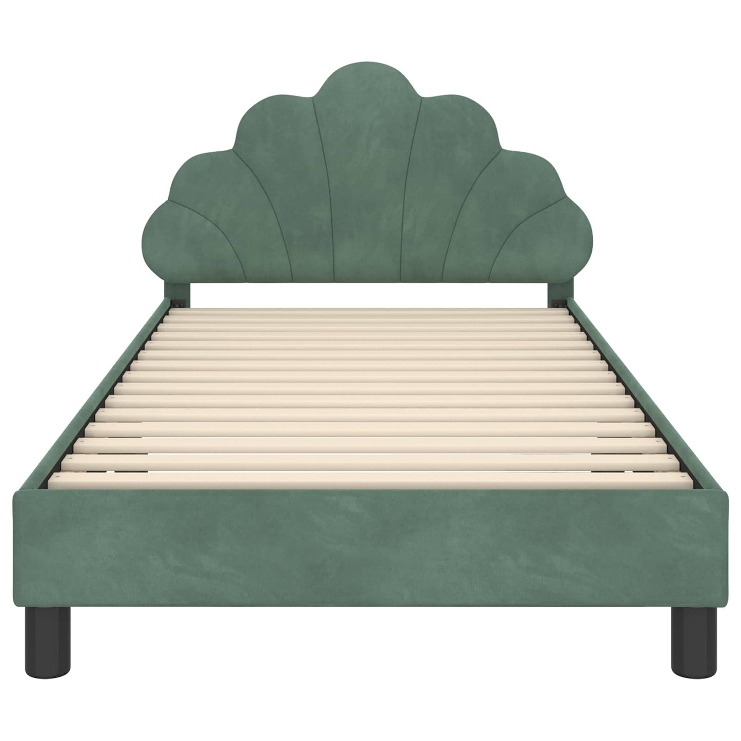 Bedframe voor kinderen met hoofdbord Zeegroen 90 x 190 cm