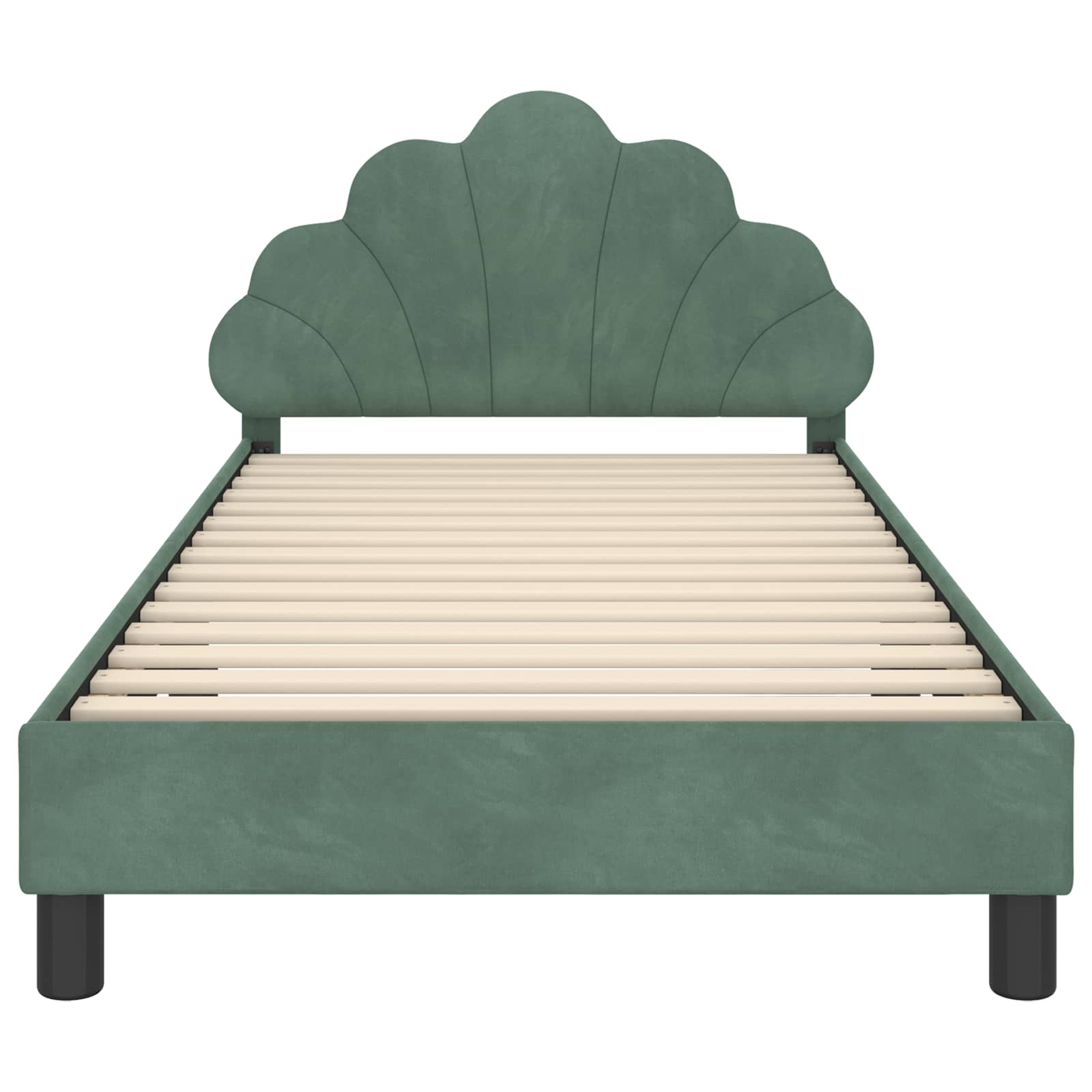 Bedframe voor kinderen met hoofdbord Zeegroen 90 x 190 cm