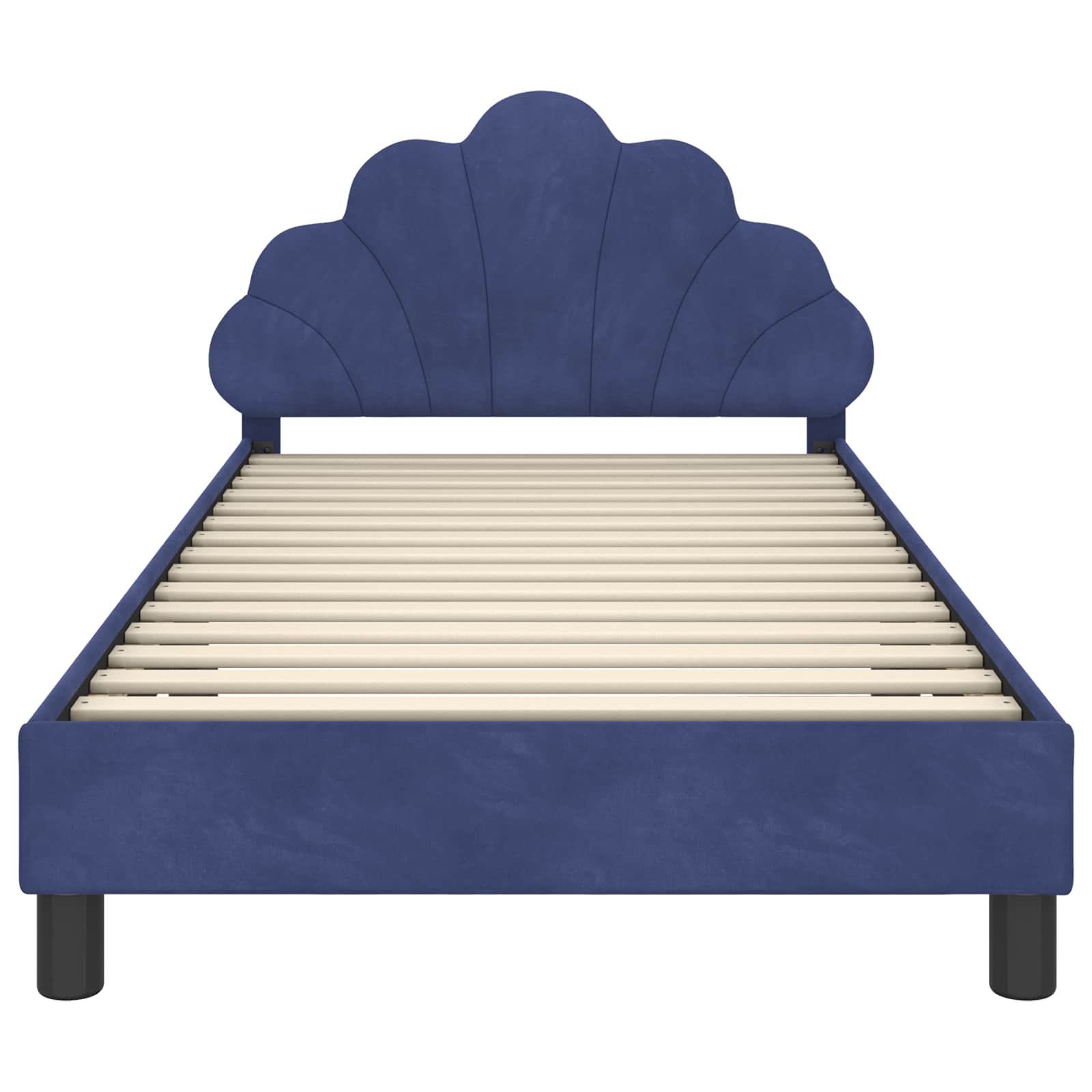 Bedframe voor kinderen met hoofdbord Politieblauw 90 x 190 cm