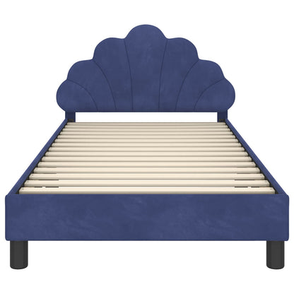 Bedframe voor kinderen met hoofdbord Politieblauw 90 x 190 cm