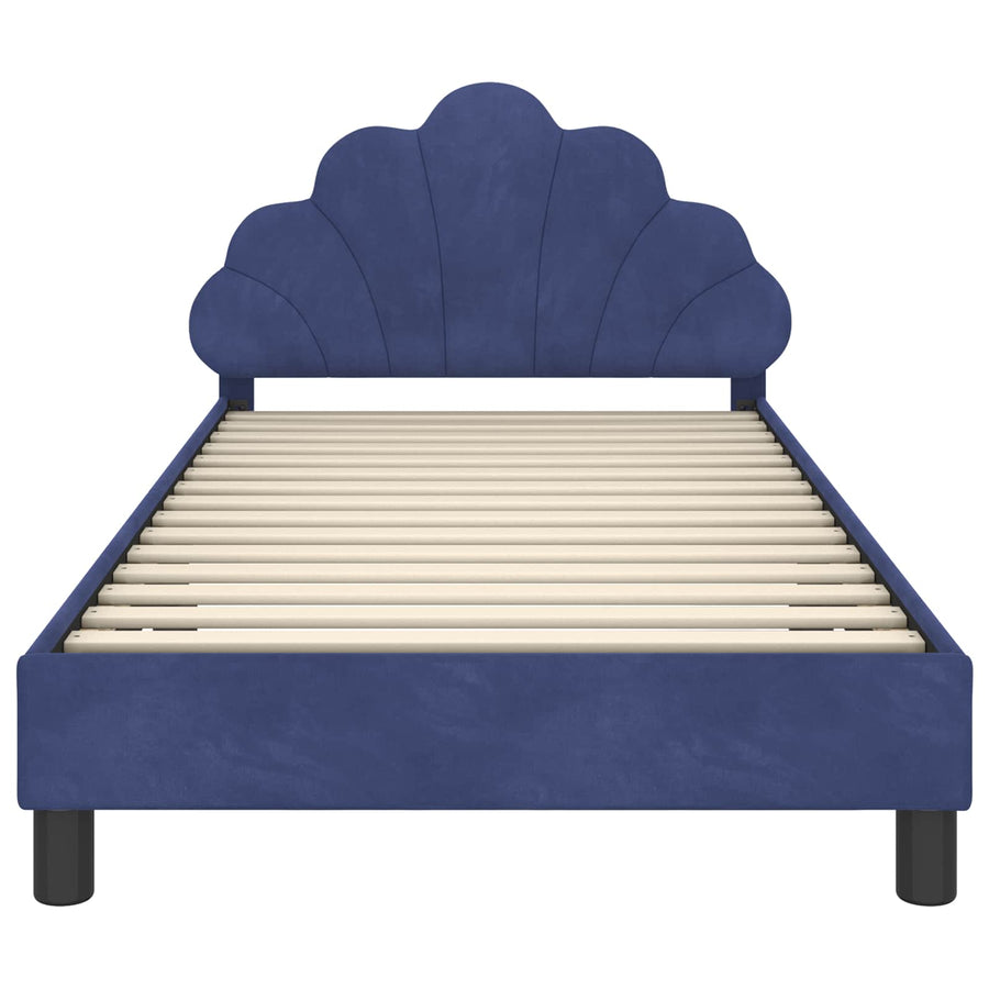Bedframe voor kinderen met hoofdbord Politieblauw 90 x 190 cm