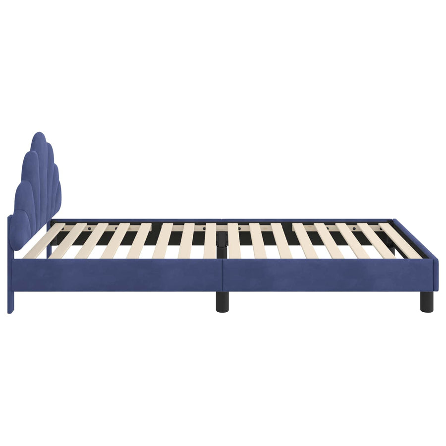 Bedframe voor kinderen met hoofdbord Politieblauw 90 x 190 cm