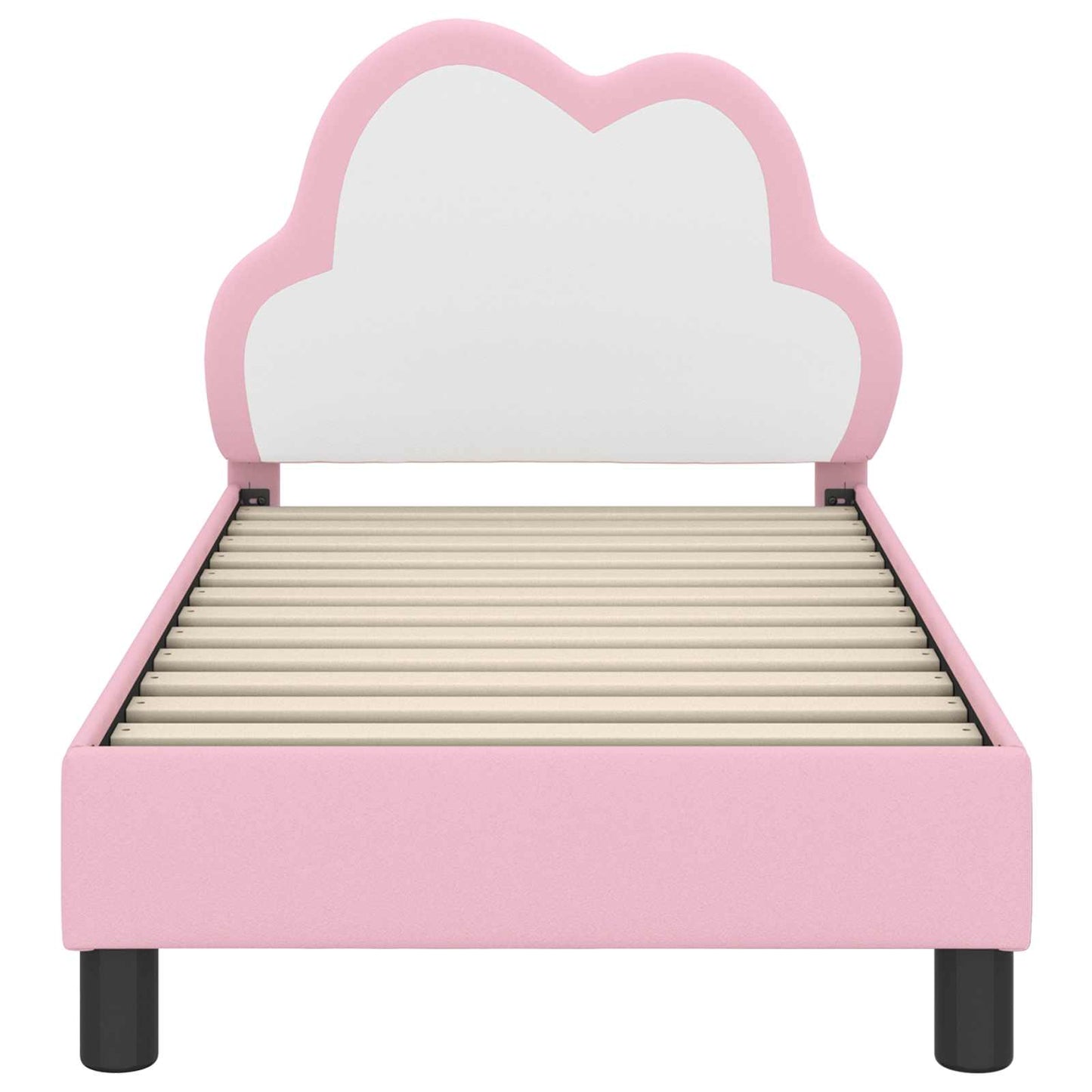 Peuterbedframe met hoofdbord met hoofdeinde Roze 70 x 140 cm PU
