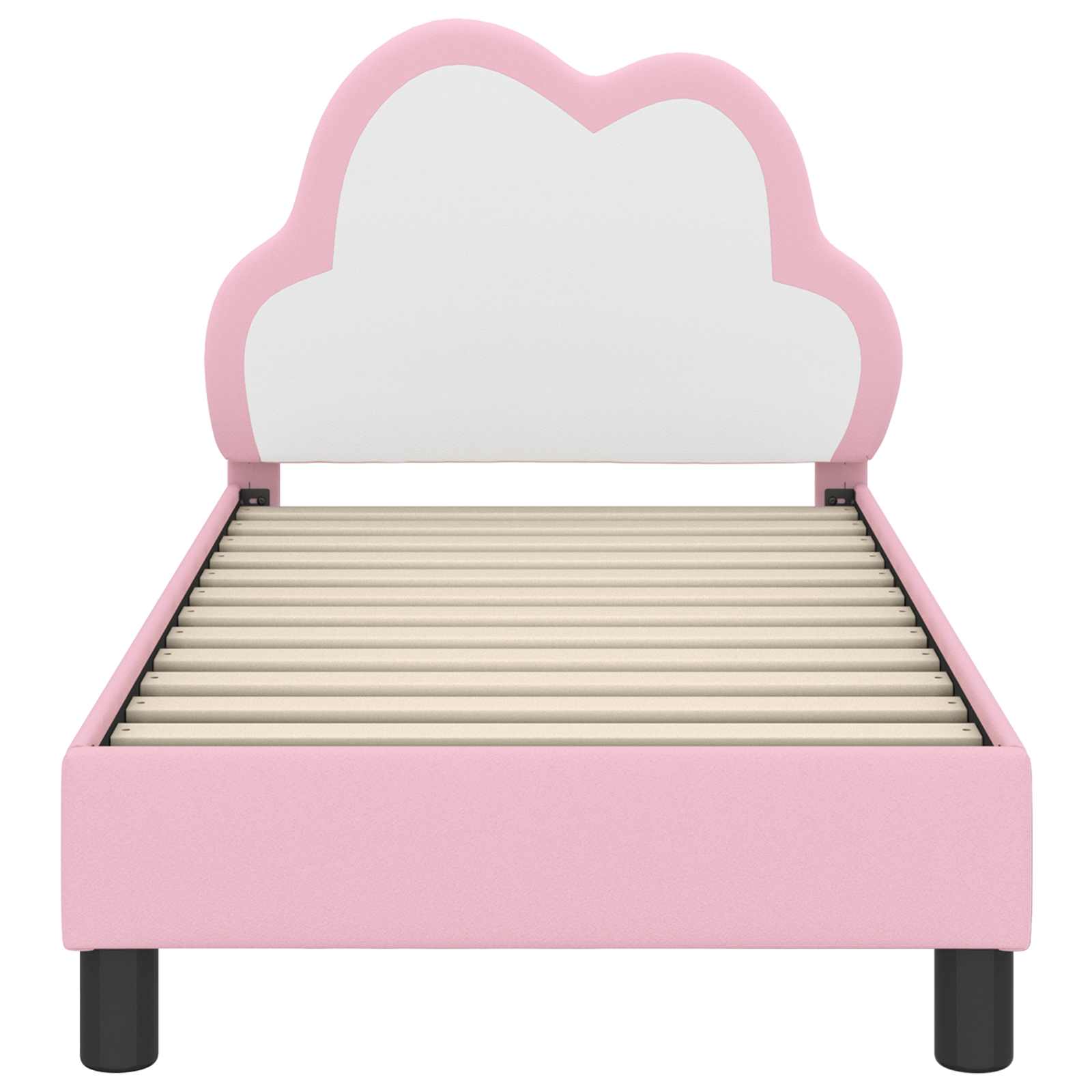 Peuterbedframe met hoofdbord met hoofdeinde Roze 70 x 140 cm PU