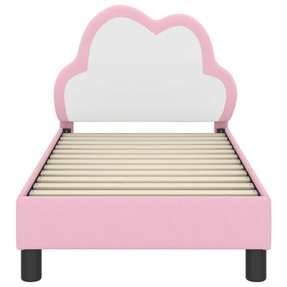 Peuterbedframe met hoofdbord met hoofdeinde Roze 70 x 140 cm PU