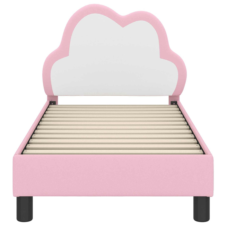 Peuterbedframe met hoofdbord met hoofdeinde Roze 70 x 140 cm PU