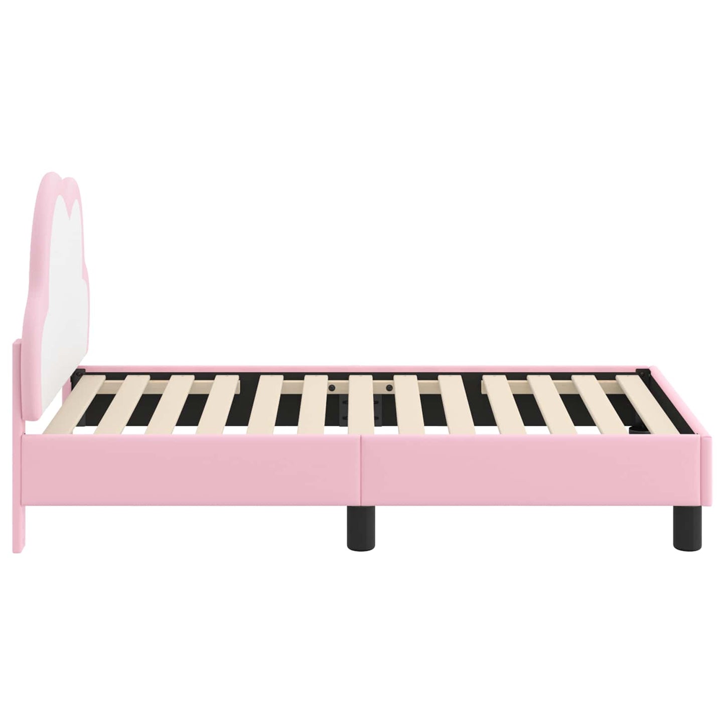 Peuterbedframe met hoofdbord met hoofdeinde Roze 70 x 140 cm PU