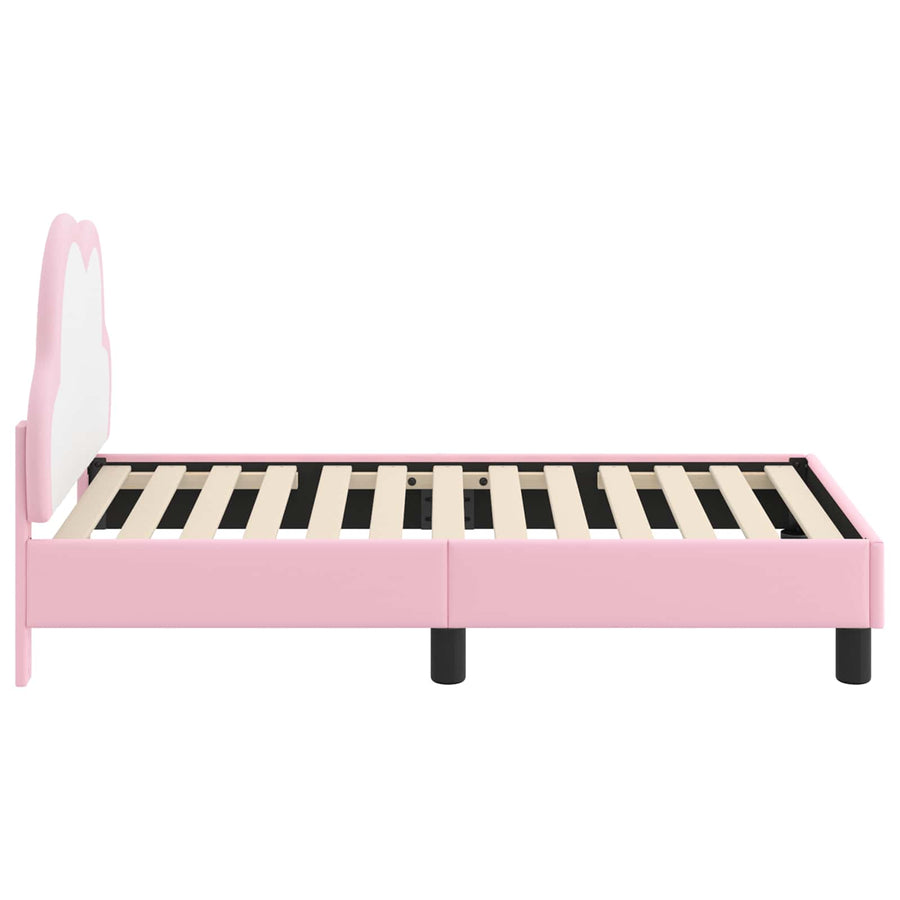 Peuterbedframe met hoofdbord met hoofdeinde Roze 70 x 140 cm PU