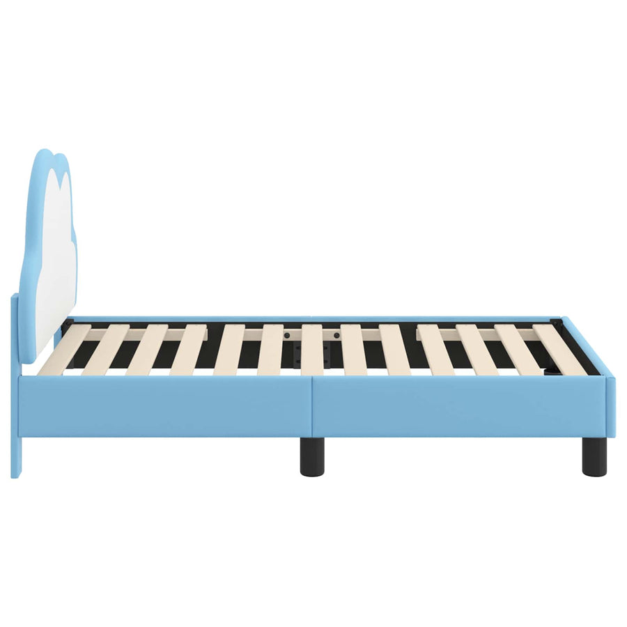 Peuterbedframe met hoofdbord Blauw 70 x 140 cm PU