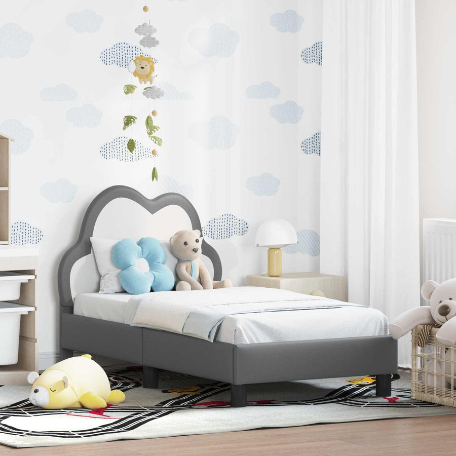 Peuterbedframe met hoofdbord Lichtgrijs 70 x 140 cm PU