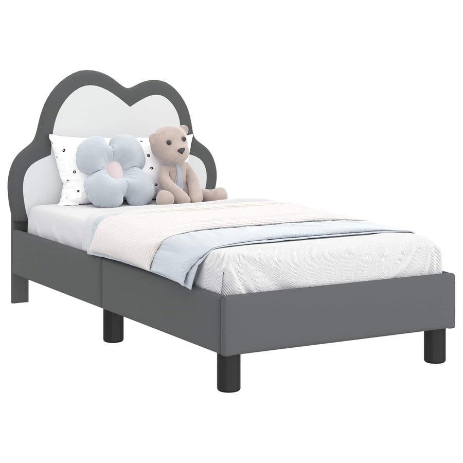 Peuterbedframe met hoofdbord Lichtgrijs 70 x 140 cm PU