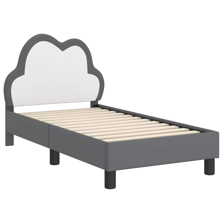 Peuterbedframe met hoofdbord Lichtgrijs 70 x 140 cm PU