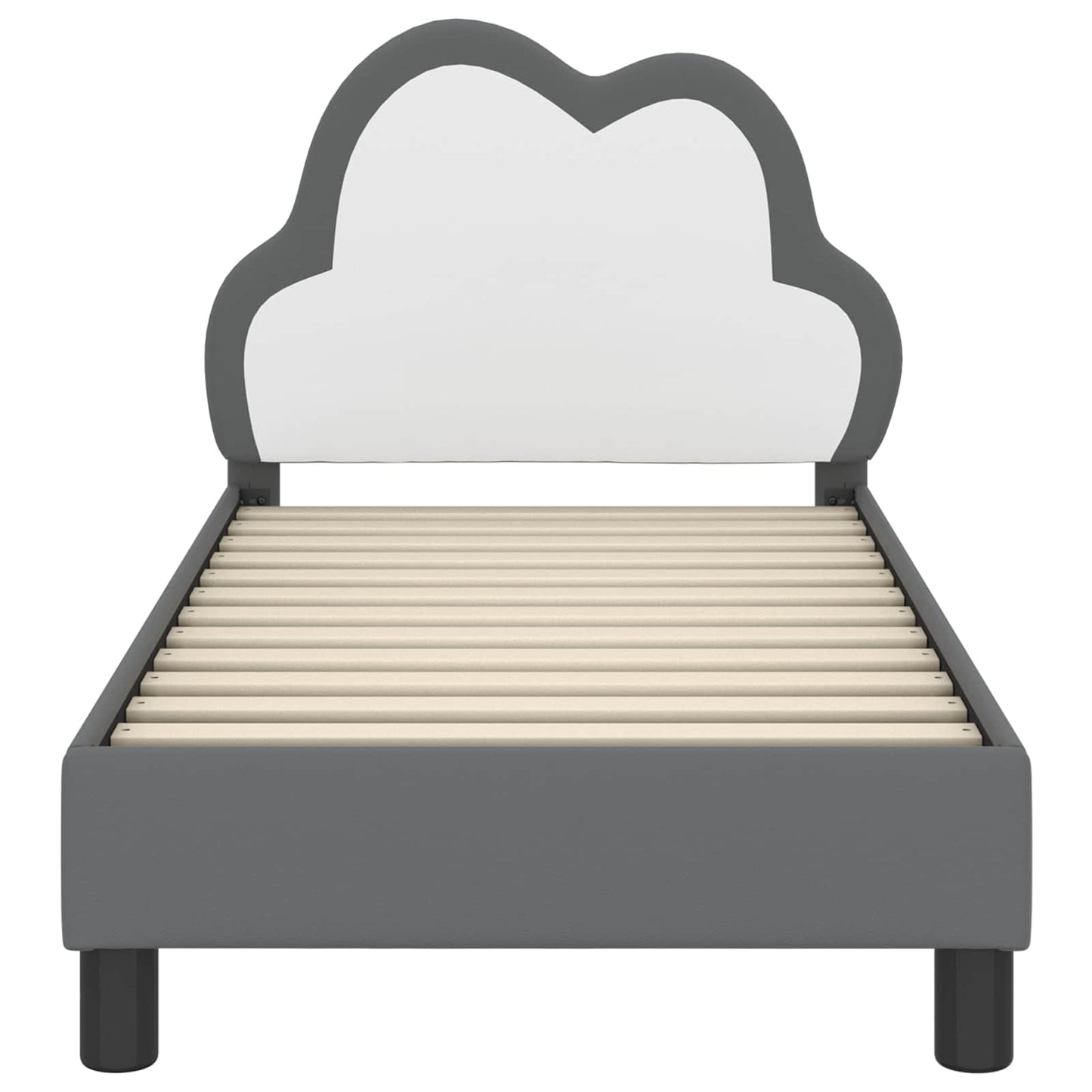Peuterbedframe met hoofdbord Lichtgrijs 70 x 140 cm PU