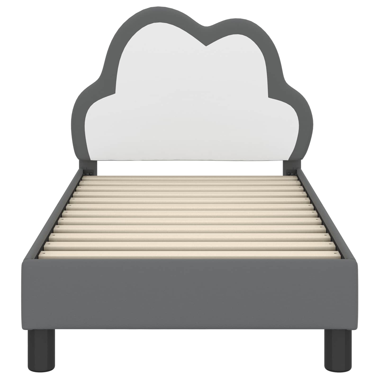 Peuterbedframe met hoofdbord Lichtgrijs 70 x 140 cm PU