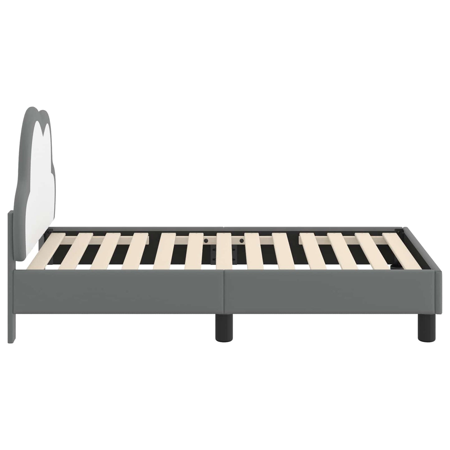 Peuterbedframe met hoofdbord Lichtgrijs 70 x 140 cm PU