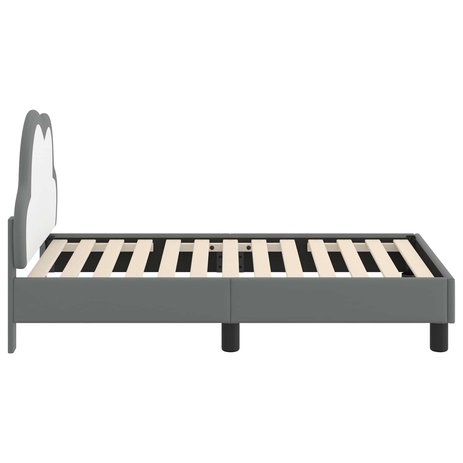 Peuterbedframe met hoofdbord Lichtgrijs 70 x 140 cm PU