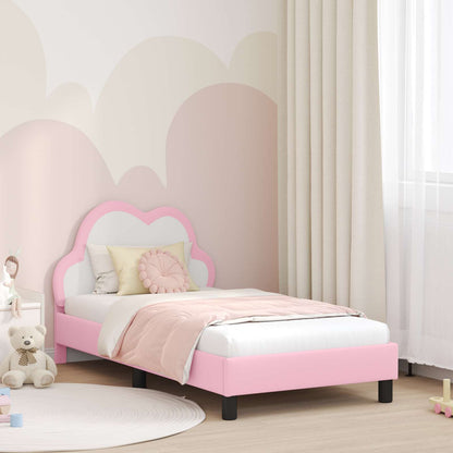 Bedframe voor kinderen met hoofdbord Roze 80 x 160 cm PU