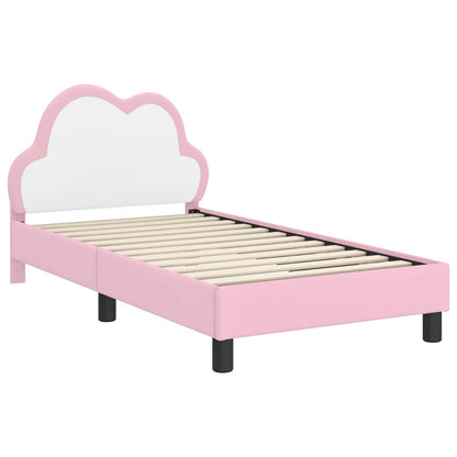 Bedframe voor kinderen met hoofdbord Roze 80 x 160 cm PU