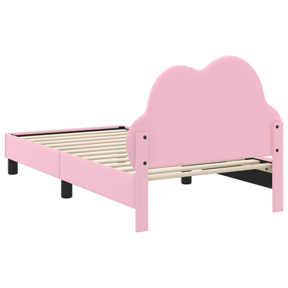 Bedframe voor kinderen met hoofdbord Roze 80 x 160 cm PU