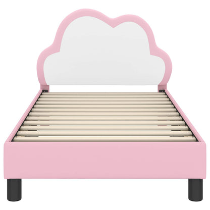 Bedframe voor kinderen met hoofdbord Roze 80 x 160 cm PU