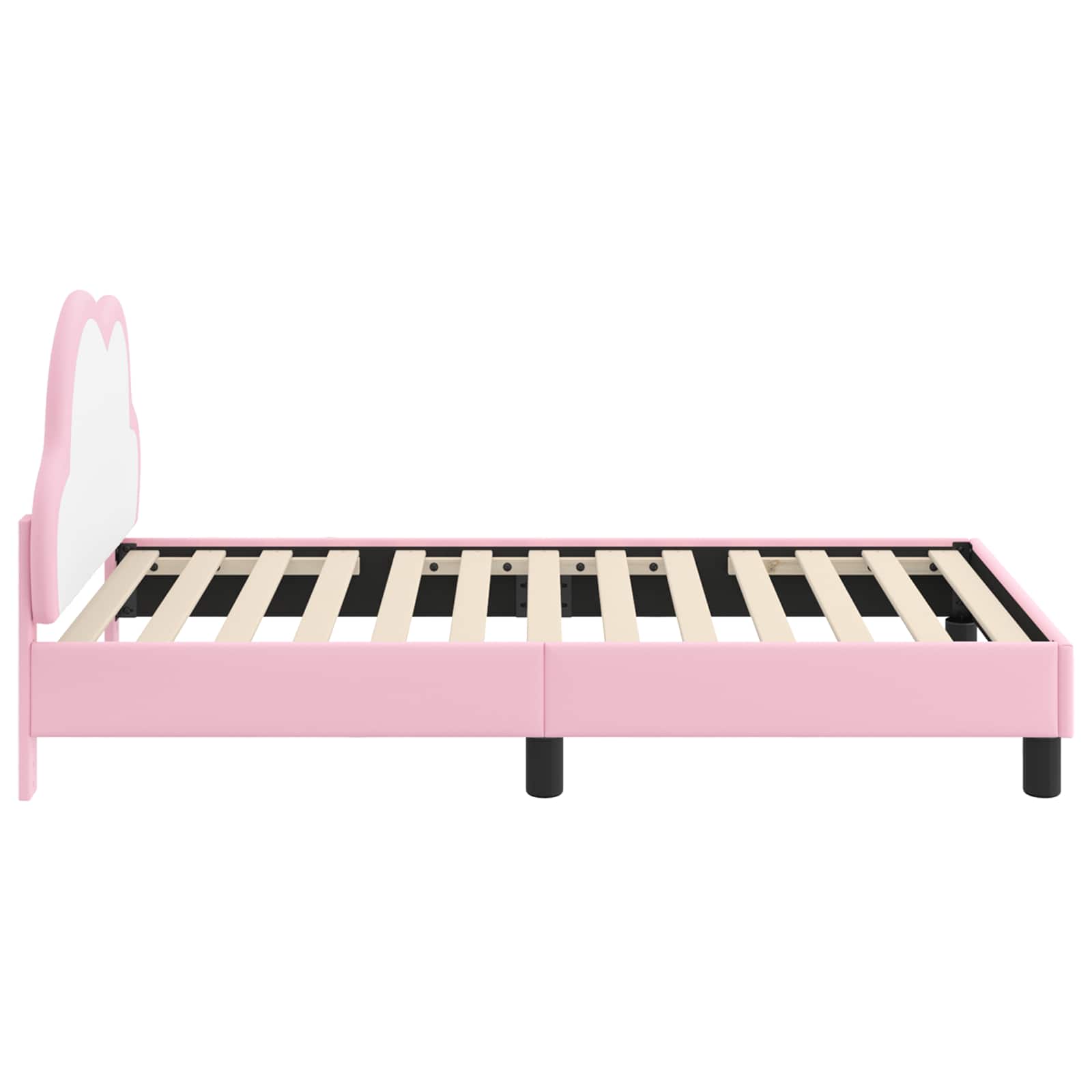 Bedframe voor kinderen met hoofdbord Roze 80 x 160 cm PU