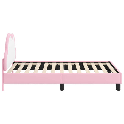 Bedframe voor kinderen met hoofdbord Roze 80 x 160 cm PU