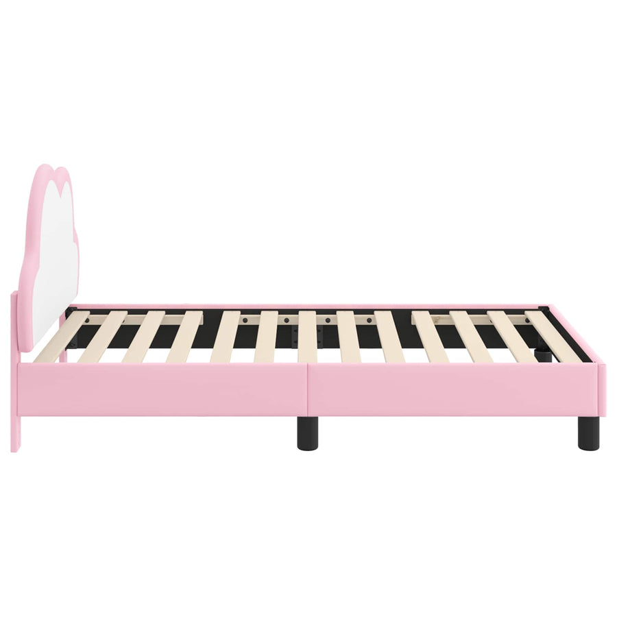 Bedframe voor kinderen met hoofdbord Roze 80 x 160 cm PU