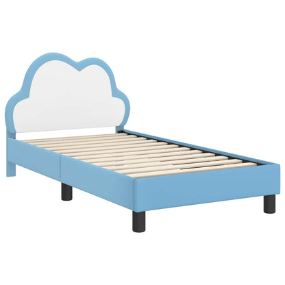 Bedframe voor kinderen met hoofdbord Blauw 80 x 160 cm PU