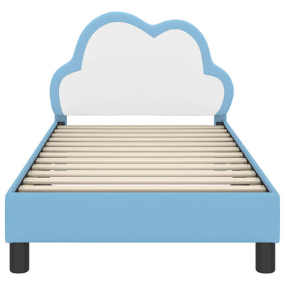 Bedframe voor kinderen met hoofdbord Blauw 80 x 160 cm PU