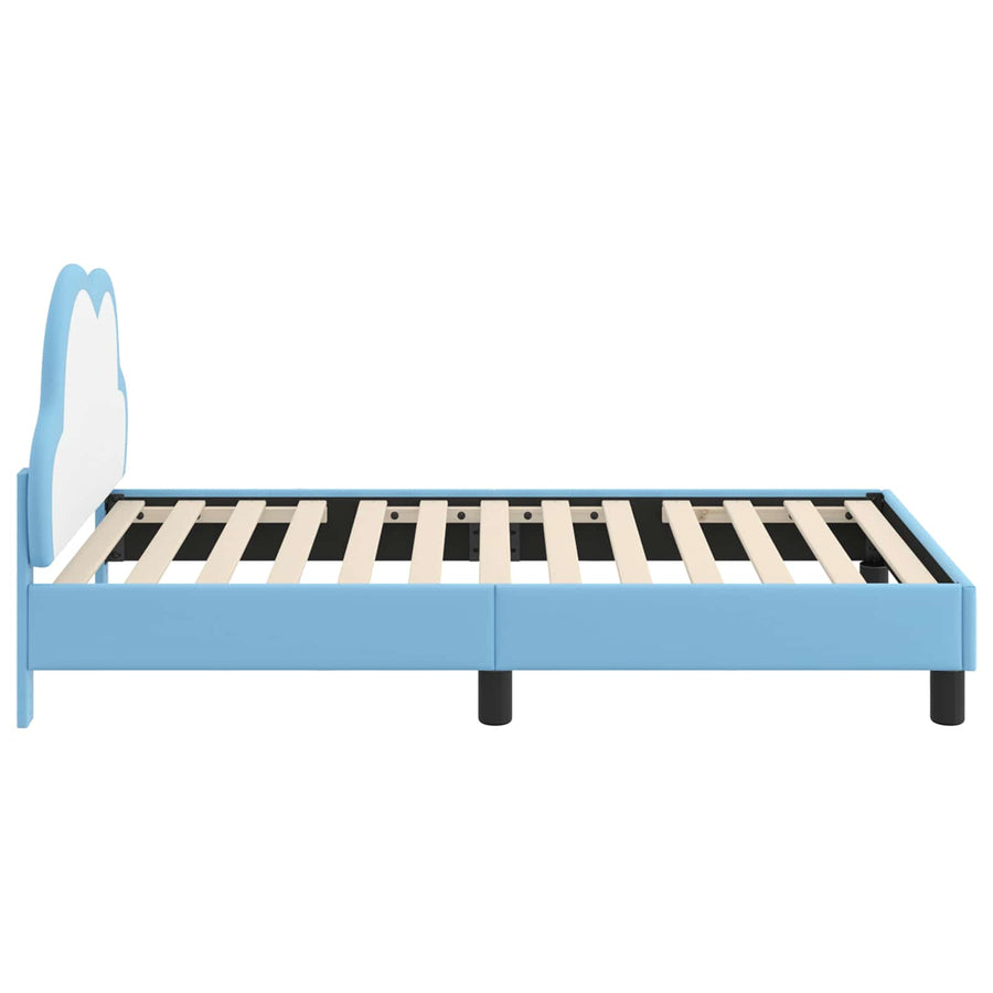 Bedframe voor kinderen met hoofdbord Blauw 80 x 160 cm PU