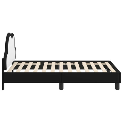 Bedframe voor kinderen met hoofdbord Zwart 80 x 160 cm PU