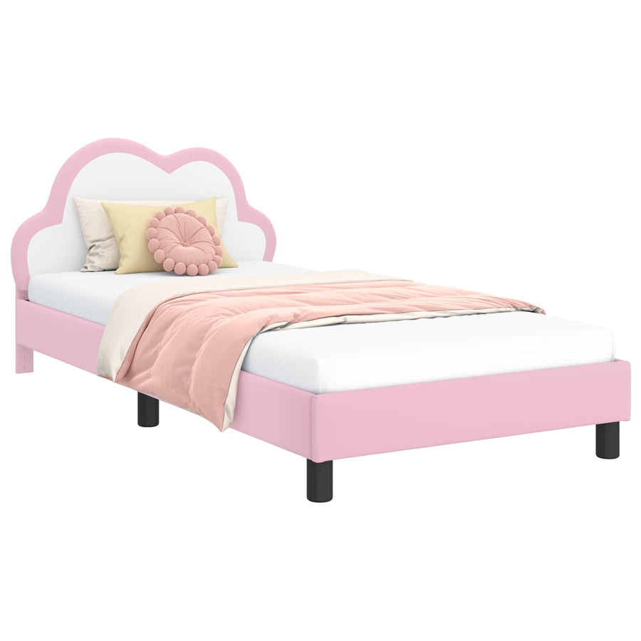 Bedframe voor kinderen met hoofdbord Roze 80 x 200 cm PU