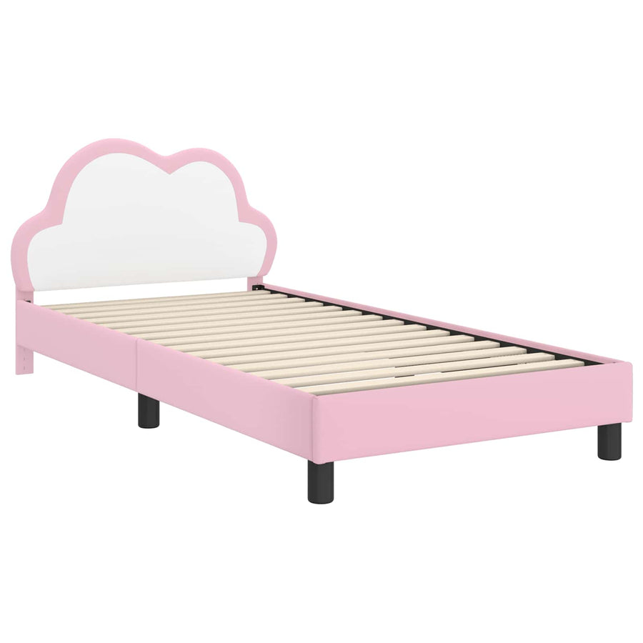Bedframe voor kinderen met hoofdbord Roze 80 x 200 cm PU