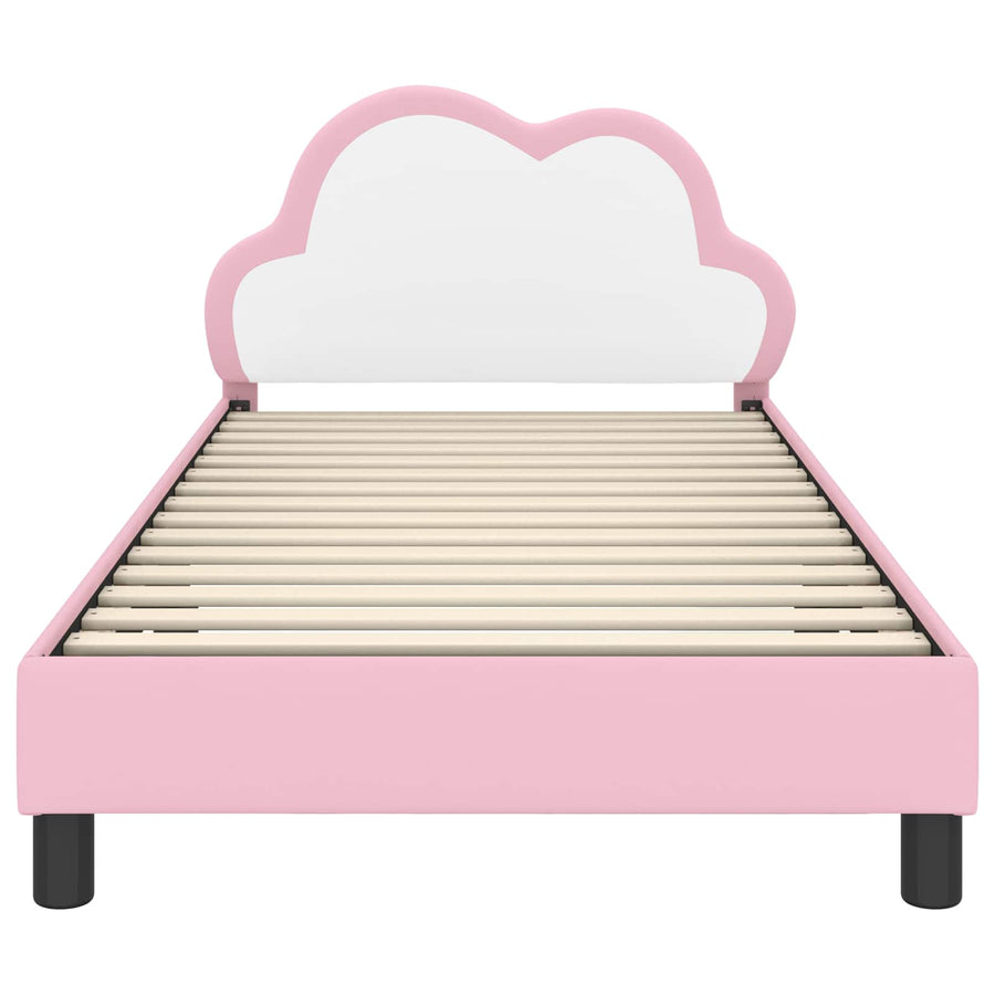 Bedframe voor kinderen met hoofdbord Roze 80 x 200 cm PU