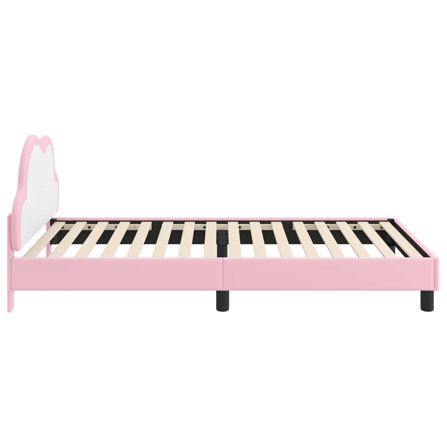 Bedframe voor kinderen met hoofdbord Roze 80 x 200 cm PU