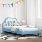 Kids Bed Frame with Headboard Blue 80 x 200 cm PU